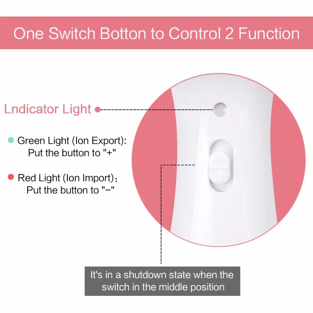 Face Massager Vibrating Ionic Infusion for Skin Tightening Wrinkles Fine with 2 Modes Beauty Skin Care Device  (3)