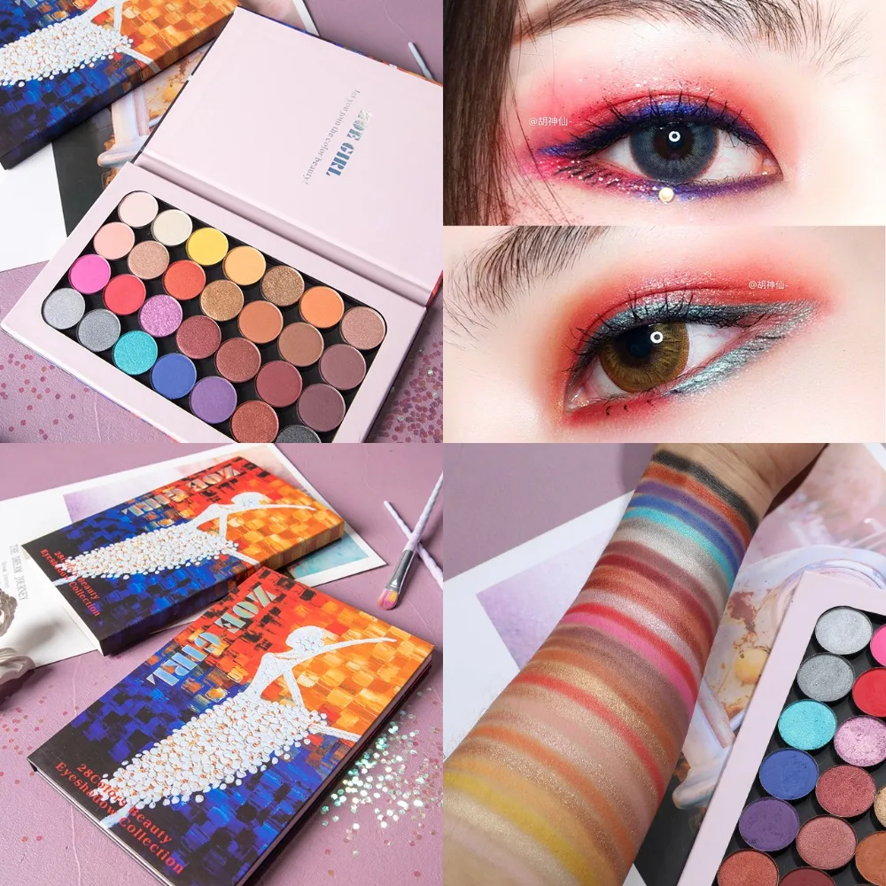 

28PCS/SET Eyeshadow Palette DIY Empty Magnet Palette Shimmer Matte Glitter Eyeshadow Pallete Pigment Makeup Palette Cosmetic
