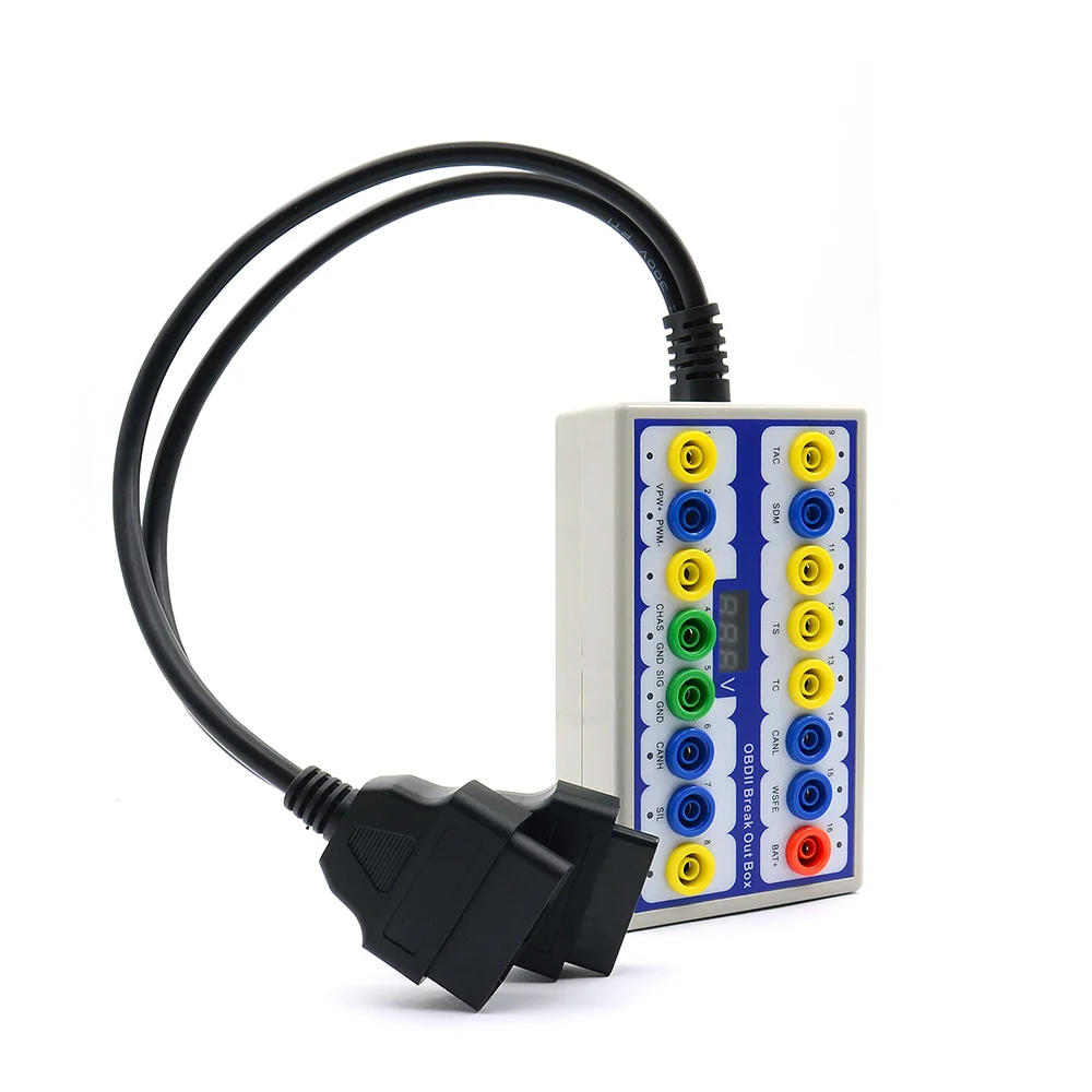 Auto Car OBD 2 Break Out Box OBD2 Breakout Box OBD OBDII Protocol Detector Diagnostic Connector Detector circuit tester circuit detector