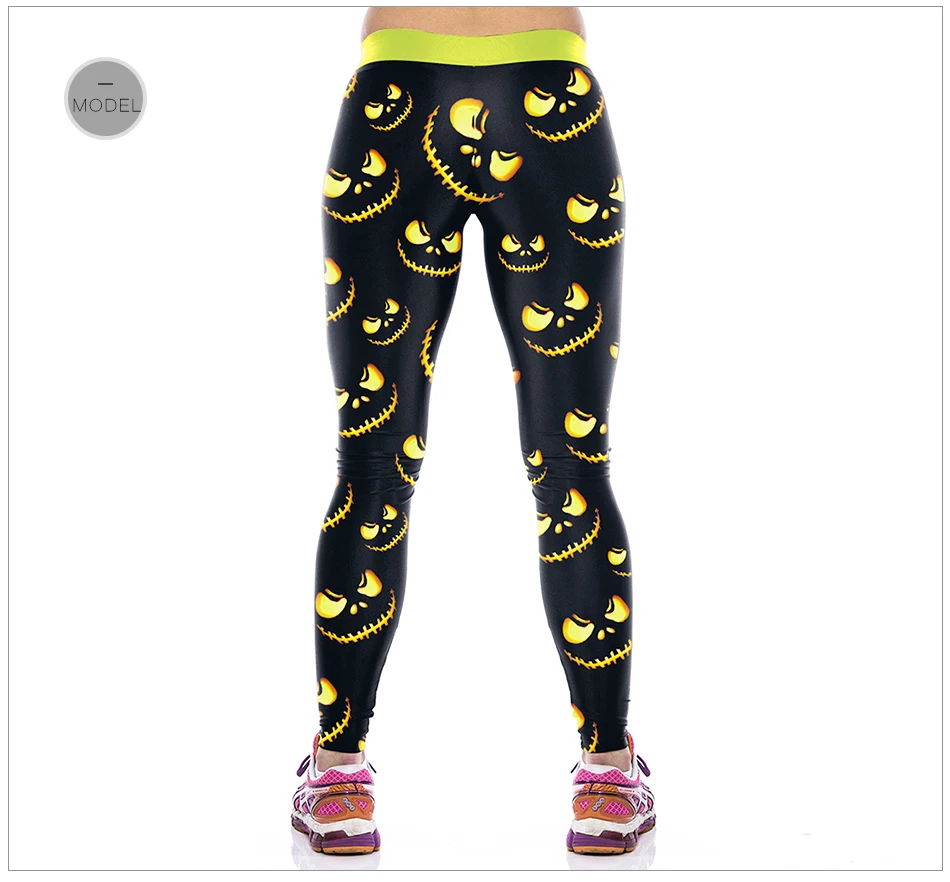 [You're My Secret] Halloween Women Leggings High Waist Silm Fitness Leggins Alice In Wonderland Smile Cat Digital Print Pants seamless leggings