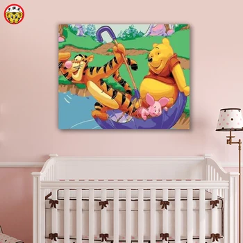 

painting by numbers art paint by number Diy Winnie the Pooh Bedroom decorative painting