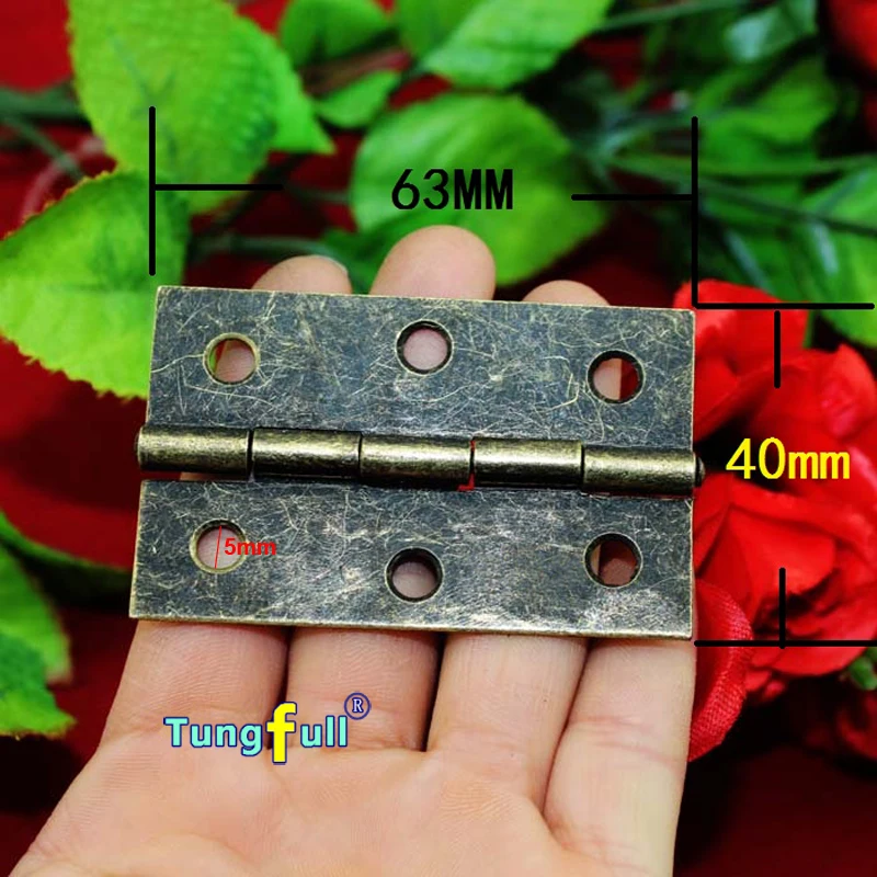 

In Stock 20pcs 63*40mm antique wooden gift box hinge cabinet hinge great packaging accessories hinge table bathroom hinge