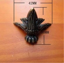 Antique decorative corner foot four sides of the box theropod alloy foot care foot wooden palette CP201