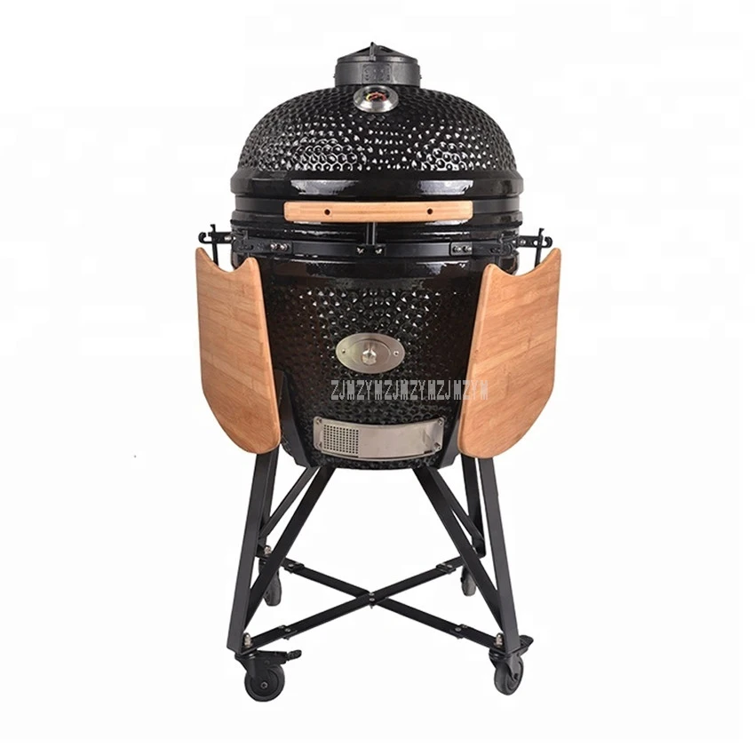 21 inch Ceramic BBQ Grill Stove With Lid Charcoal Cooker Barbecue Grill