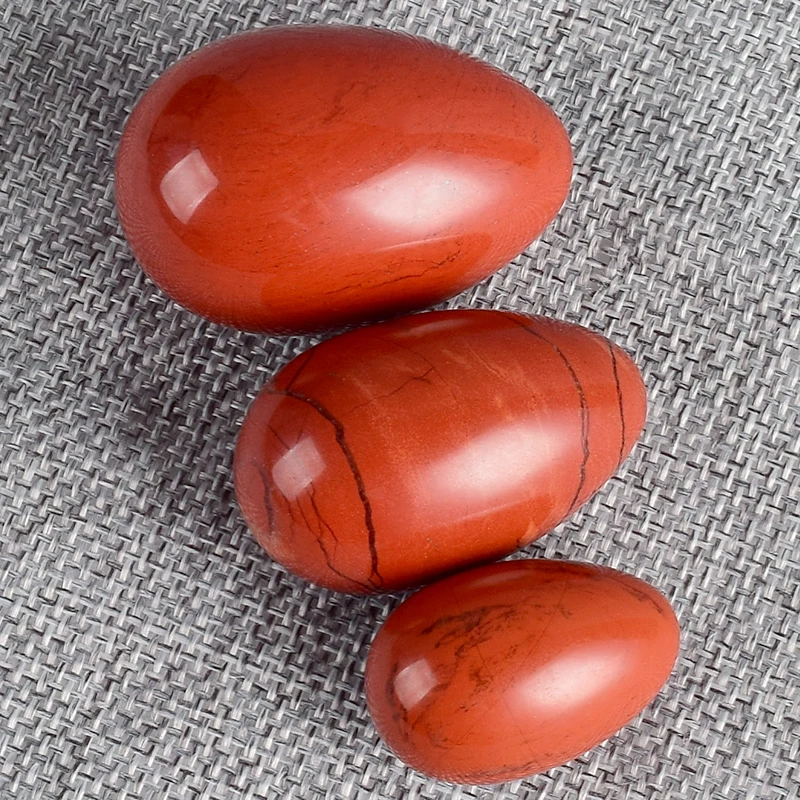 No Hole Undrilled Natural Red Jasper Yoni Egg Pelvic Kegel Exercise Jade Egg Tightening Vaginal Muscle BenWa Ball