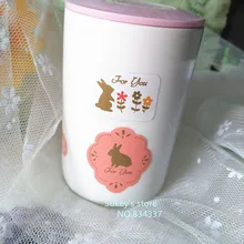 240 шт./лот милый маленький кролик декоративные наклейки "для вас" герметизирующий ярлык выпечки пакет торт коробка украшения