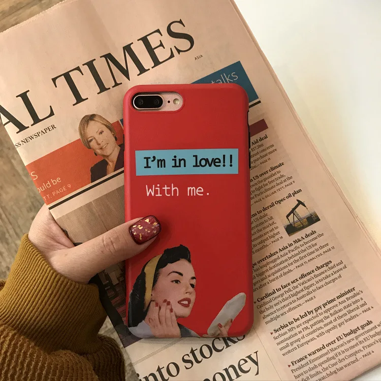 Модный Ретро Художественный корейский чехол для телефона iPhone 7 Puls 6 6S 8 X XS Чехлы MAX