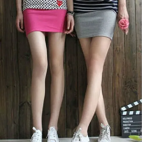 

2017 Spring cotton package buttocks short skirt sexy miniskirt of big size stretch render skirts
