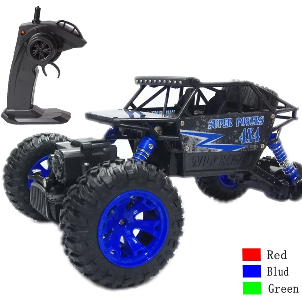 

1:18 RC Car with Big Fooot Rock Off-road Climbing Car 2.4G Remote Control Car Charging Big Drift 4WD Drive Game Off-road Toy