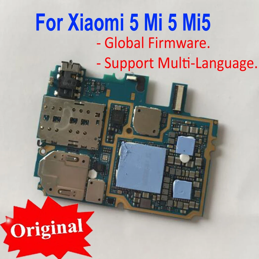  Original Tested Well Unlock Mainboard For Xiaomi 5 Mi 5 Mi5 M5 motherboard board card fee chipsets 