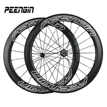 PEENGIN облегченный умный белый полые наклейки 58 мм ямочка углерода колеса клинчер колеса собственного бренда оправы логотип доступны