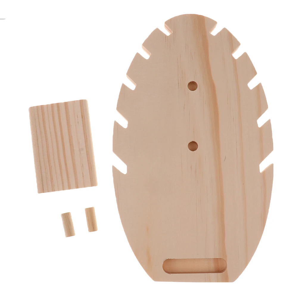 Kopen 2 Stuks Unpainted Bladvorm Hout Armbanden Kettingen Sieraden Display Houder Organizer Voor Shop Ornamenten S L