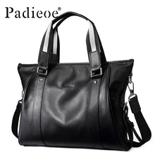 Padieoe деловой портфель из натуральной кожи, мужская сумка, повседневный портфель, мужской деловой черный портфель для ноутбука, сумка