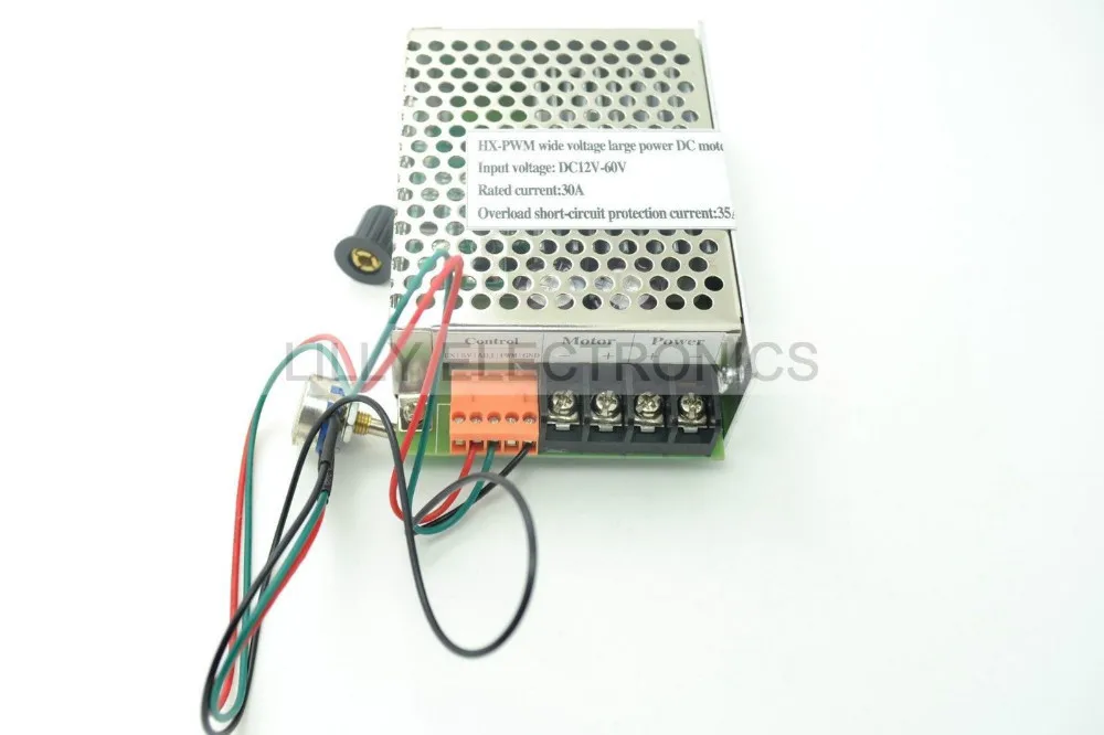 HX-PWM Вход DC12V-60V Выход 30A контроллер скорости двигателя постоянного тока драйвера