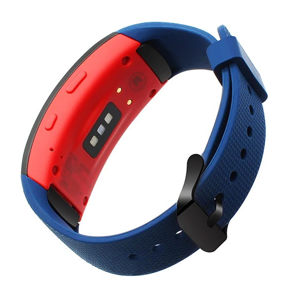 Силиконовый резиновый ремешок для часов для samsung gear Fit 2 R360/Fit2 Pro R365, спортивный ремешок, черный ремень с застежкой из нержавеющей стали - Цвет ремешка: Blue