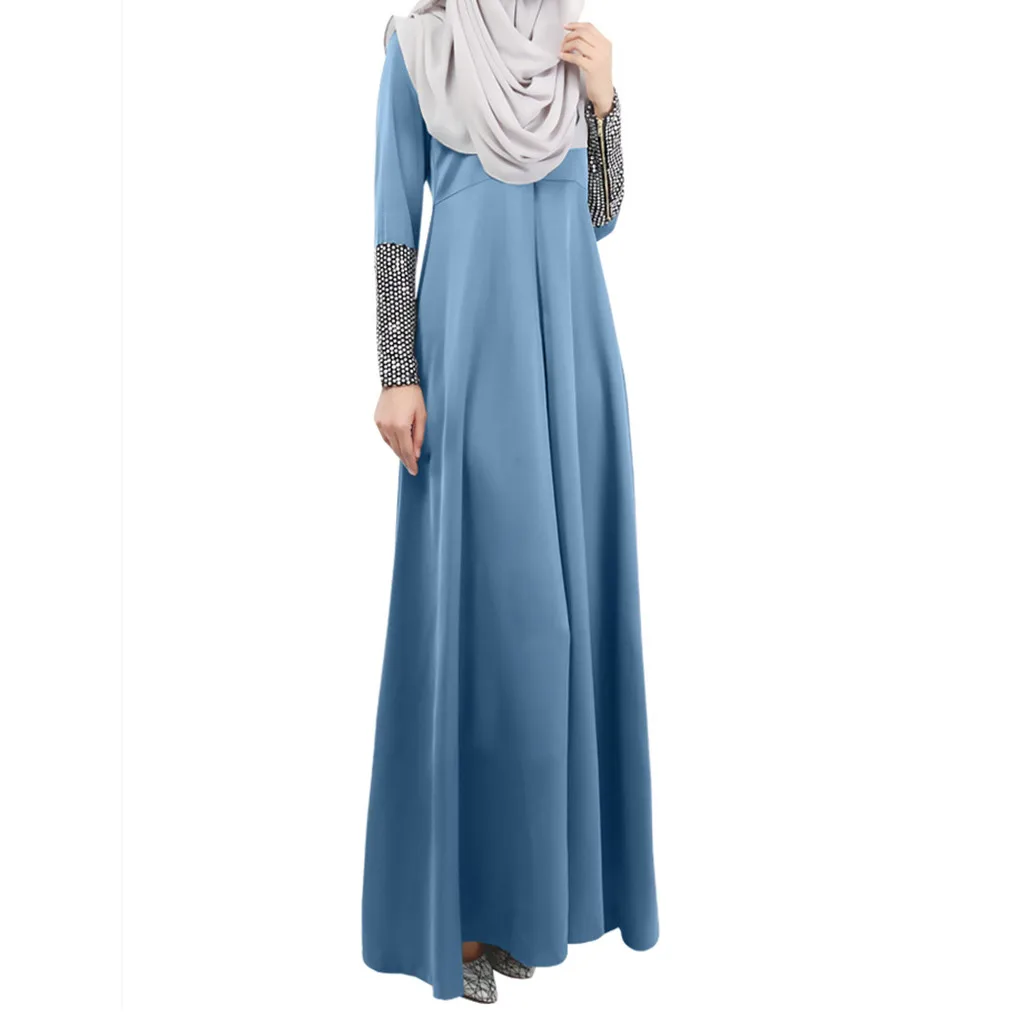 Мусульманское платье Рамадан Абая для женщин marocain Ближний Восток Макси платье трубы рукавом абаи длинные халаты Туника Пояс D300326