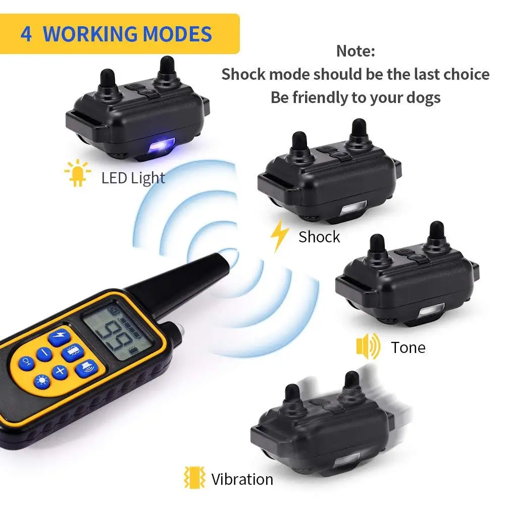Пульт дистанционного управления для домашних животных 800 м ошейник для обучения собак, заряжаемый и водонепроницаемый ошейник для пчеловодства с вибрацией