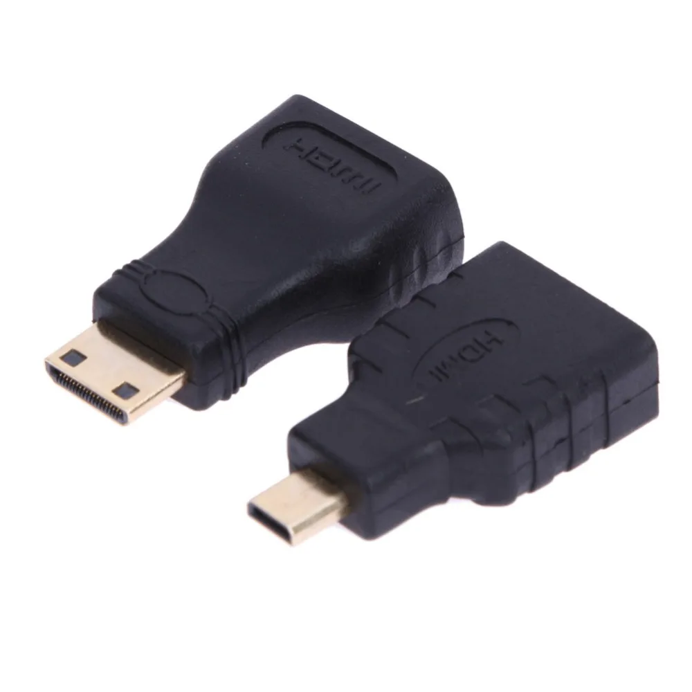 

2Pcs Mini / Micro HDMI Male to HDMI Female Converter Extension Adapter Connector for Xbox 360 HDTV Vedio TV Support 4K*2K