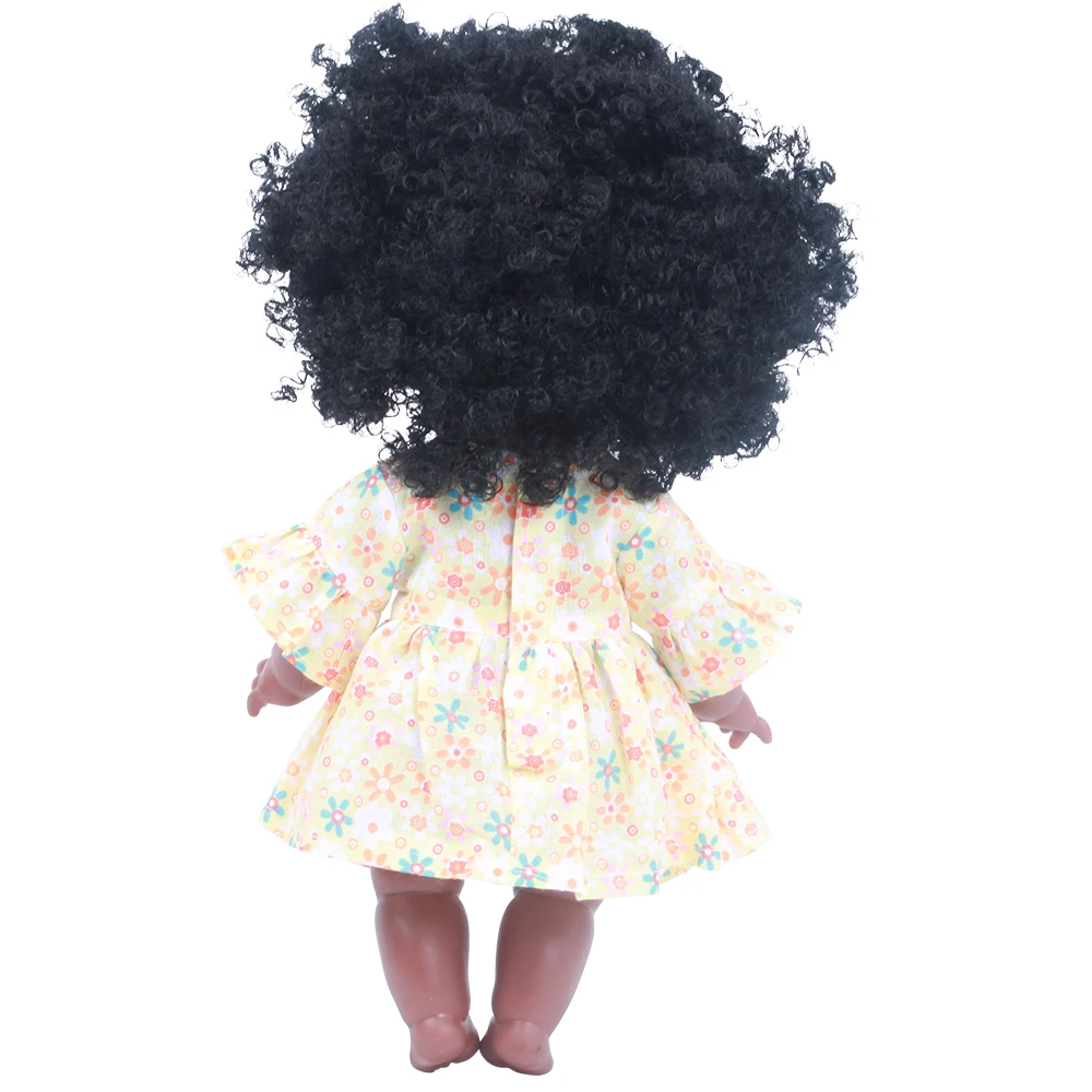35 см мягкие силиконовые куклы Reborn Baby реалистичные виниловые куклы черные африканские Reborn с желтой одеждой детские дешевые игрушки
