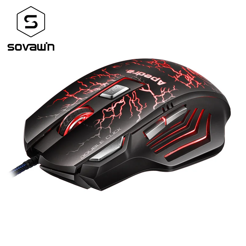 Sovawin USB игровая мышь профессиональное макропрограммирование Mause 4 цвета