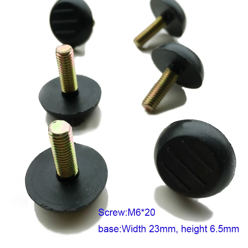 M6 *20 screw feet pad Leg Adjustable Base width 23mm Screw in Furniture