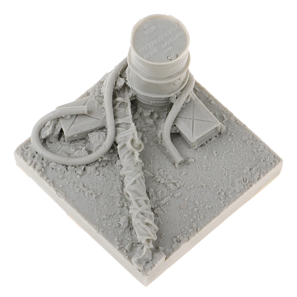 1/35 Resin Model Kit Unpainted Oil Tank for War Game WWII Scenery Building