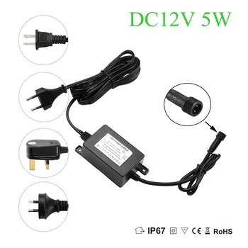 

IP67 Waterproof DC12V 5W Transformer Power Supply Driver for LED Light Outdoor or Indoor EU,US,UK,AU plug