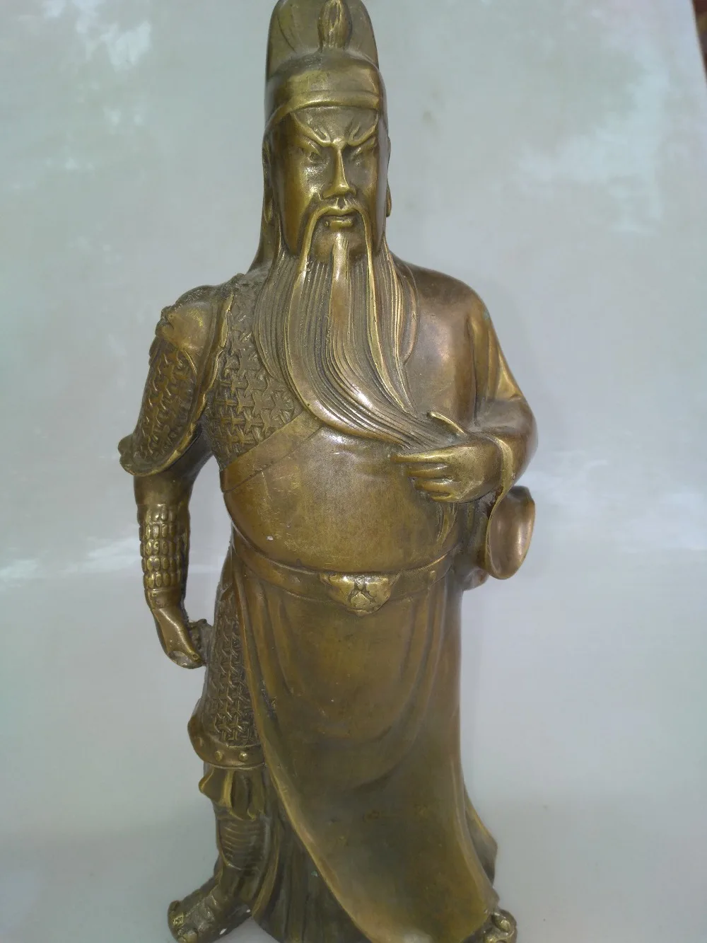 

2018 new style Hot sale Asian antiques Hand carved sculpture of Guan Gong Home Decoration Collection