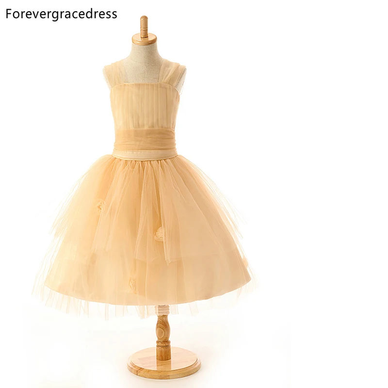 Forevergracedress реальные фотографии платье с цветочным узором для девочек высокое качество Тюль дети Праздничное платье плюс Размеры