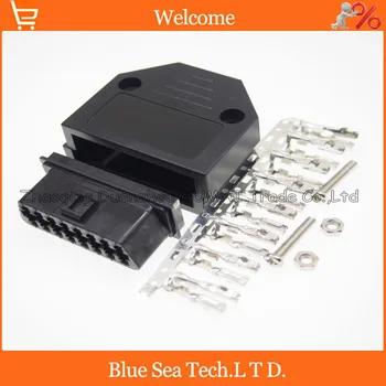 

16 Pin OBD2 female crimp wire terminals type plug connector for ECU OBD2 test,OBD socket,OBDII connector