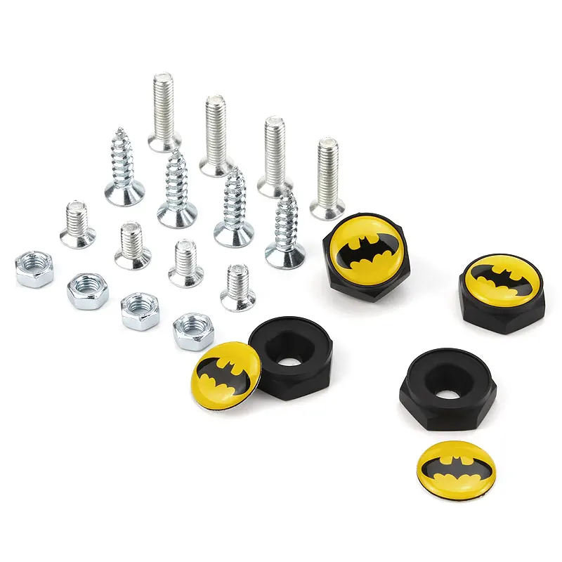 

Bat Logo License Plate Frame Screws Anti - Theft Screws For Seat Ibiza Chevrolet Cruze VW Golf 5 Skoda Octavia Audi A4 B8 Jaguar