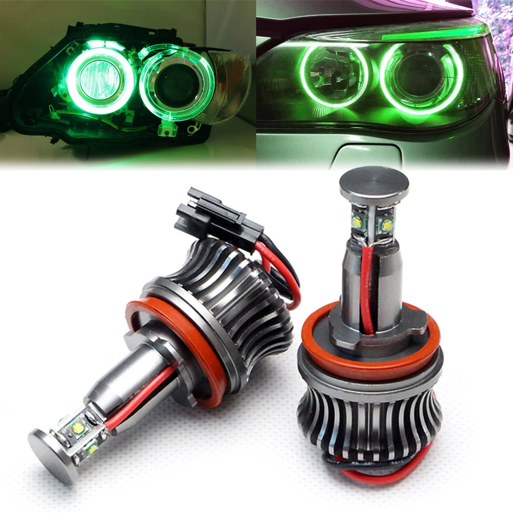 

7000K Green H8 LED Angel Eyes Halo Ring Marker Bulbs for BMW E64 E84 X1 X5 X6 Z4
