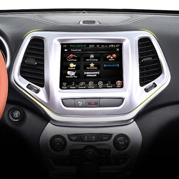 

ABS Chrome Accessories FOR Jeep Cherokee KL 2014 2015 2016 2017 2018 Car navigation frame Panel Cover Trim