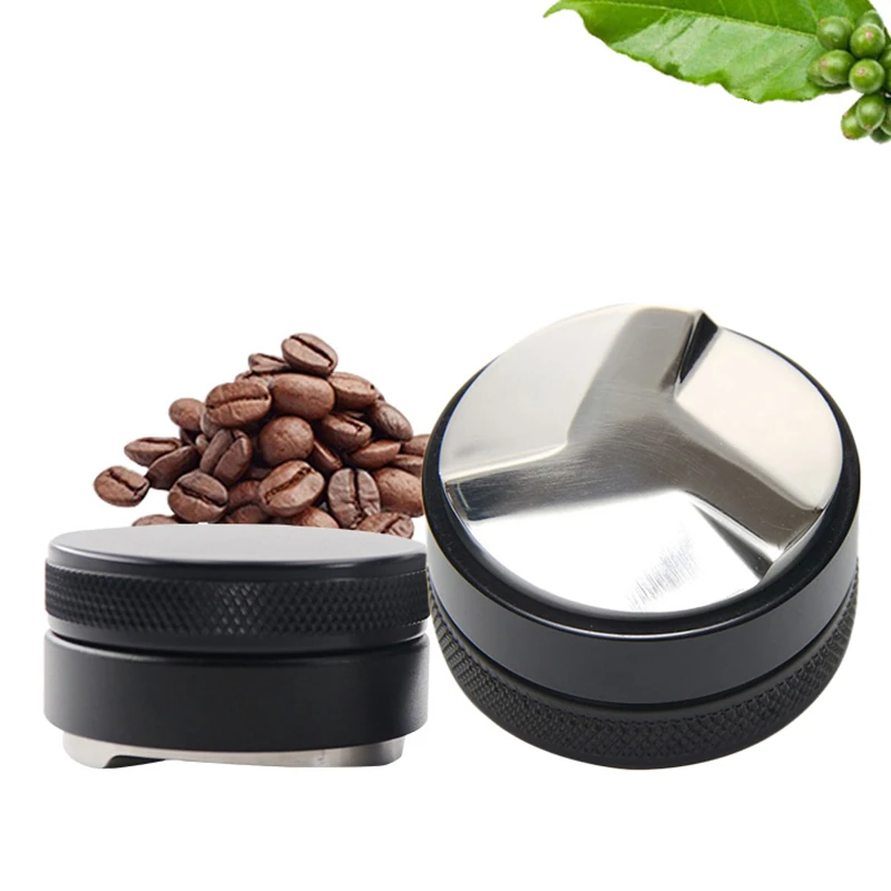 Distributor Stainless Steel Coffee Tamper Black Durable 58/51mm Mini Adjustable Espresso Convex Detachable New