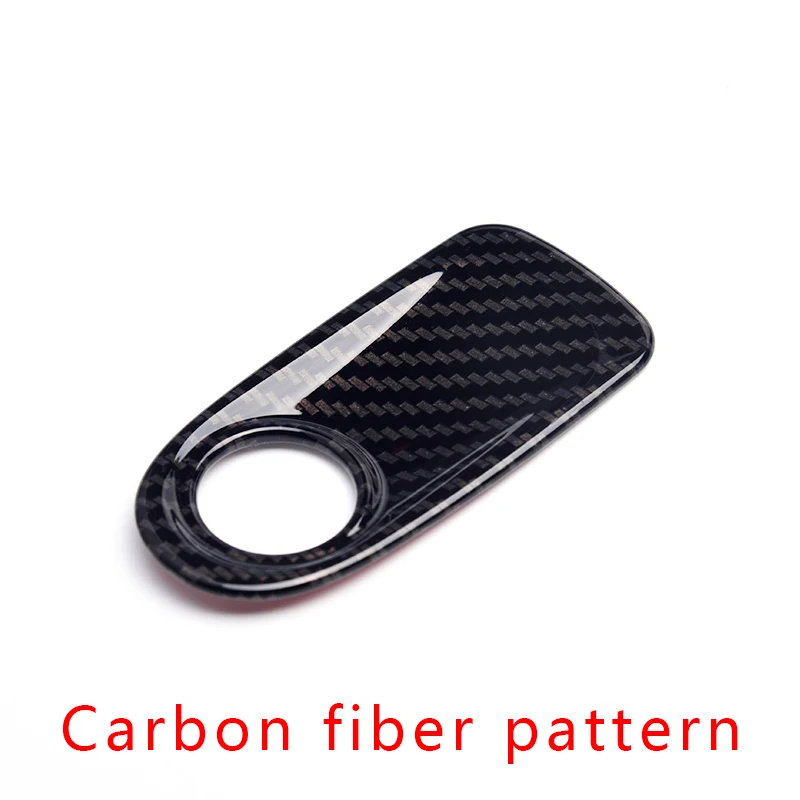 Автомобильный копилот коробка для хранения ручка отделка для Mercedes- Smart Fortwo Forfour 453 нержавеющая сталь декоративные тикеры - Название цвета: Carbon fiber pattern