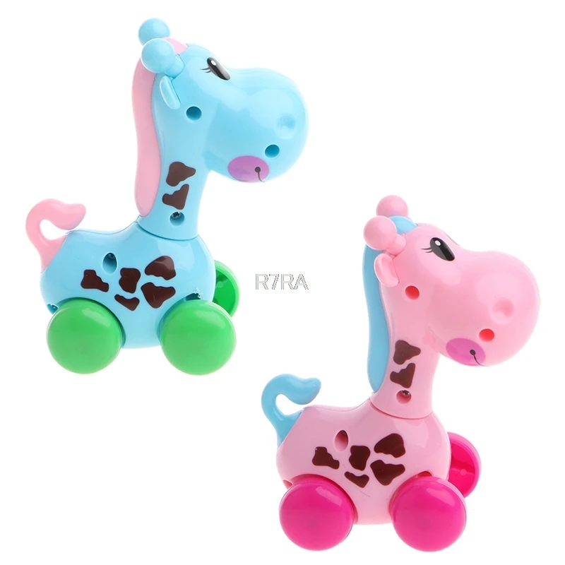Cute Giraffe Cartoon Animals Clockwork Wind Up font b Toys b font Running Plastic Kids Children