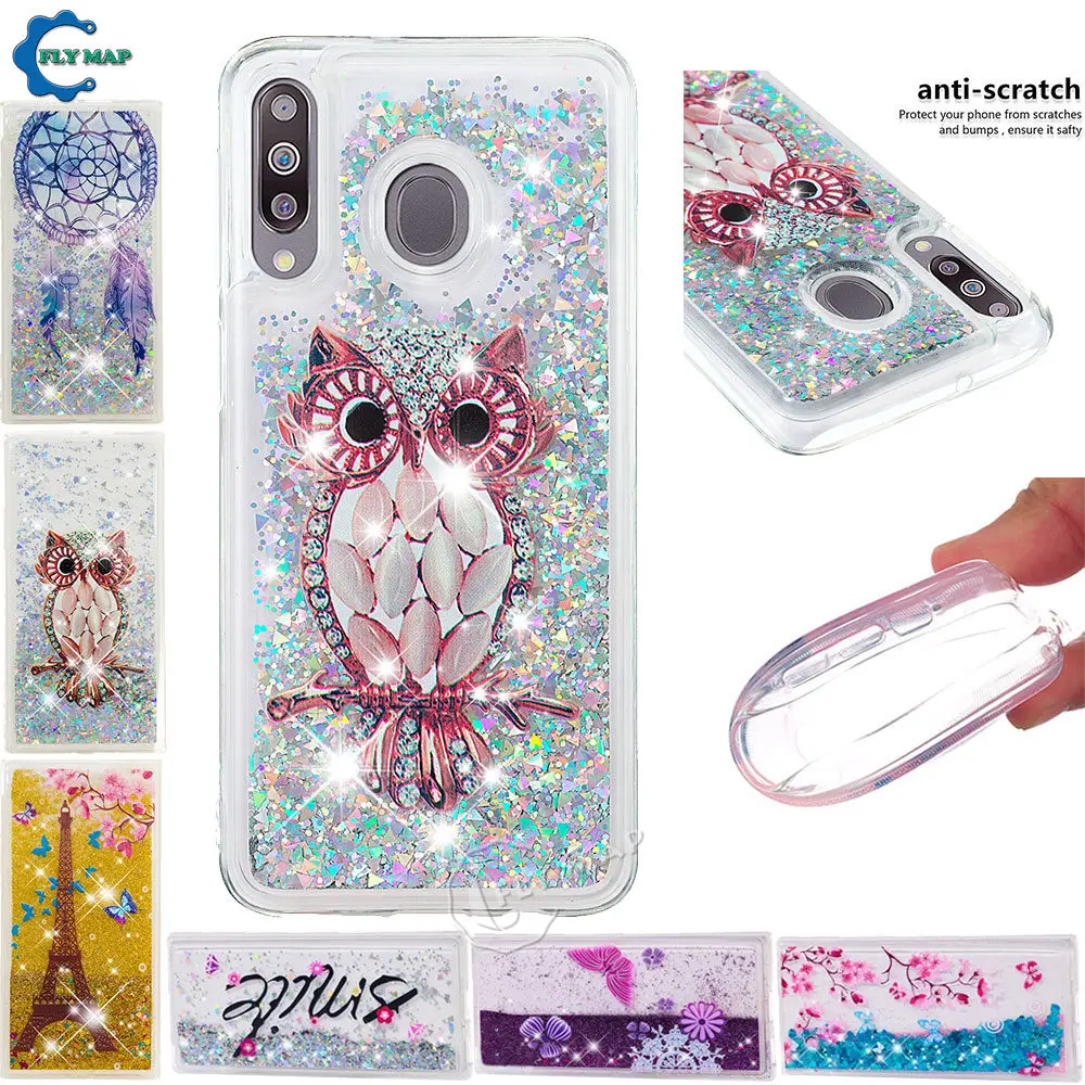 

Quicksand Case for Samsung Galaxy A 40s A40s 2019 A3050 A3050/DS SM-A3050 SM-A3050/DS Dynamic Liquid Glitter Stars Phone Cover