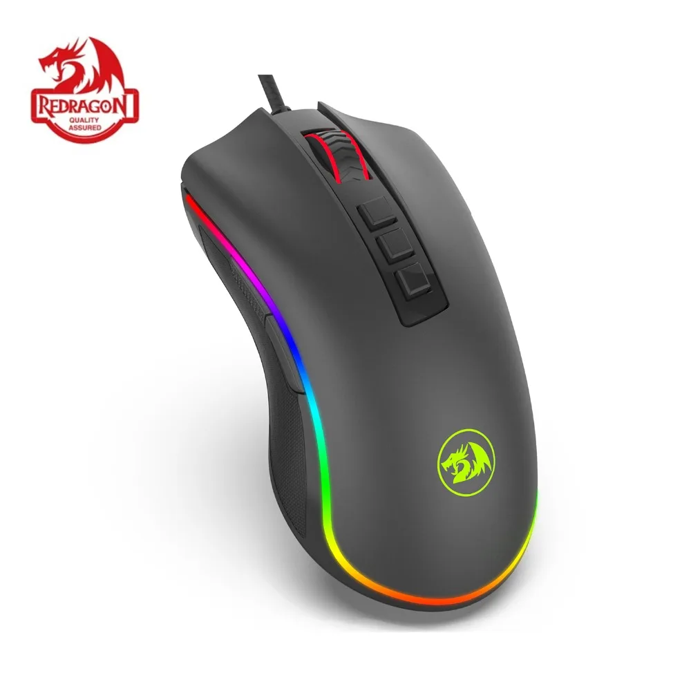 Игровая мышь Redragon M711 COBRA Проводная игровая с RGB светодиодный Ной Цветной