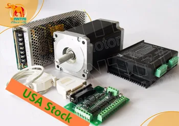 

[USA&EU FREE No Tariff]! CNC Wantai 1 Axis Nema34 Stepper Motor 1090oz+Driver DQ860MA 80V 7.8A 256Micro US CA DE FR IT UK Free