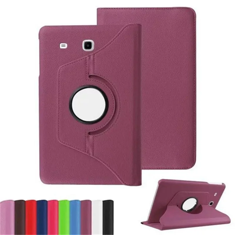 

360 Degree Rotating Case for Samsung Galaxy Tab E T561/T560 Tablet Case 9.6 inch Stand Protective Tablet Cover for T561+Film+Pen