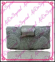 Aidocrystal ladies silvery evening bag and high heel shoes set for wedding party