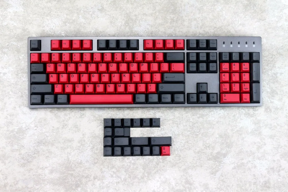 MP 123 клавиши краска сублимация PBT черный и красный цвет вишневый профиль для