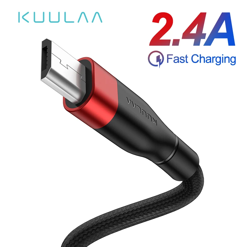 

KUULAA Micro USB Cable For Samsung Fast Charging Mobile Phone Cables MicroUSB Data Cord For Xiaomi Redmi note 4 Huawei Honor 8X
