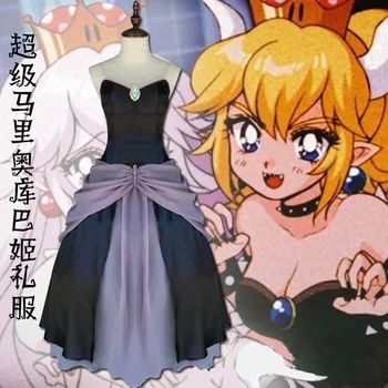 

Bowsette cosplay dress Kuppa Hime Bowser Koopa Costume Princess bowser Dresses Christmas Halloween Carniva Super Mario Dragon