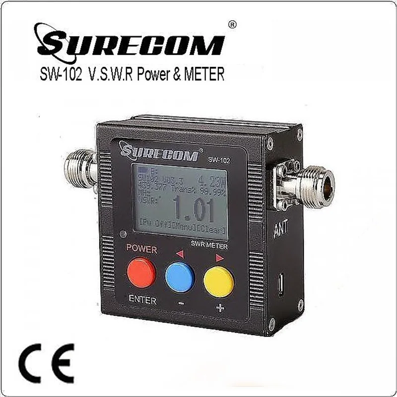 SURECOM SW-102 SW102 КСВ 125-520 мГц метр с счетчик частоты и измеритель мощности 409 магазин продукт