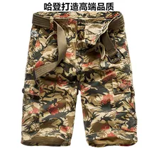 Камуфляжные шорты, мужские хлопковые свободные брюки большого размера, мужские рабочие шорты