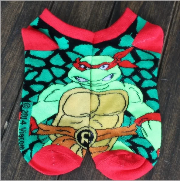 

5 Styles Woman Men Leo/Ninja Ankle Costume Socks Turtle Cosplay Socks Cartoon Pattern Casual Short Cosplay Socks