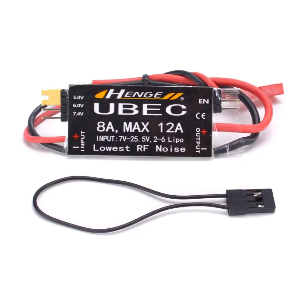 

HENGE 8A UBEC Output 5V / 6V 6A / 8A Max 12A Inport 7V-25.5V 2-6S Lipo / 6-16 cell Ni-Mh Input Switch Model BEC for RC Drone