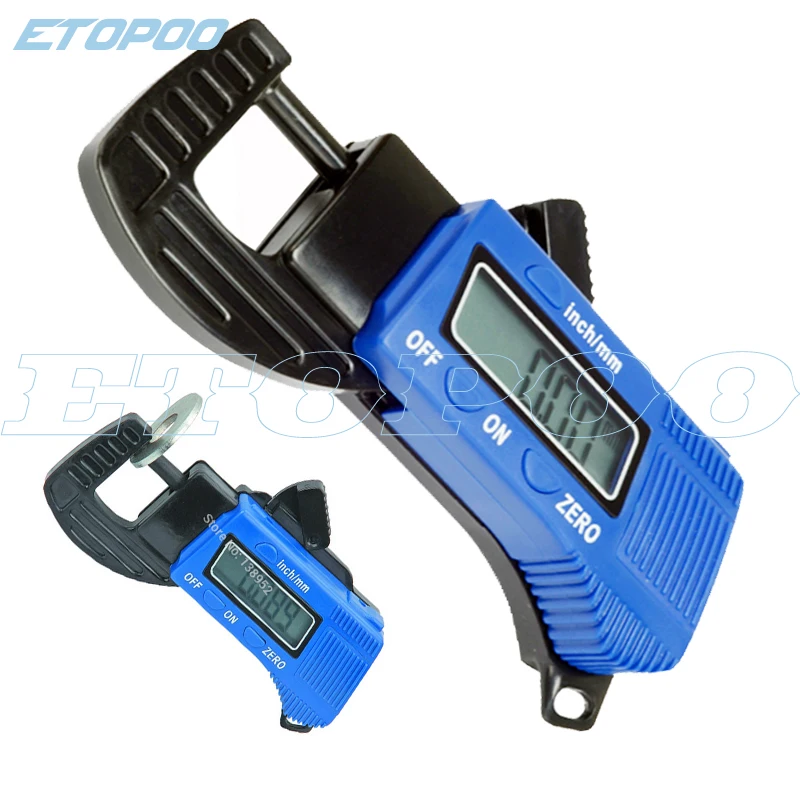 0 12.7mm plastic digital thickness gauge plastic thickness meter tester