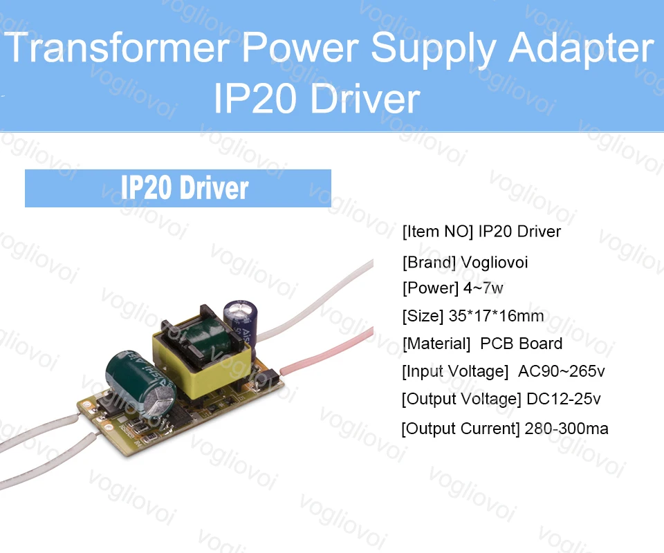 Светодиодный трансформатор 110 мА, 220~ в, IP20 1-3 Вт, 4-7 Вт, 8-12 Вт, 13-18 Вт, 18-24 Вт, для потолочной лампы, прожектор, встроенный драйвер PCB